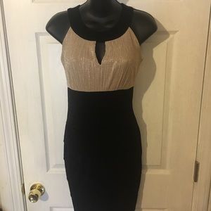 Black and Gold Semi-formal Dress